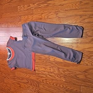 Womens I.C.FASHIONS Short and Pants set Gray/Green, Orange-ish, off white SIZE M